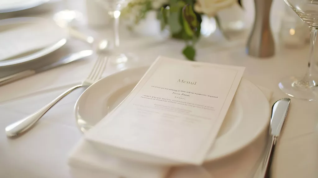 event menu